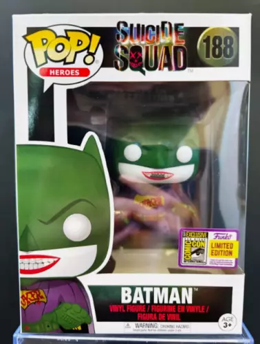 Funko Pop Heroes 188 Batman The Joker 2017 SDCC Exclusive DC The Suicide Squad
