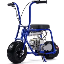 MotoTec Wild Rover 49cc 2-Stroke Kids Gas 22mph Speed Mini Bike – Blue