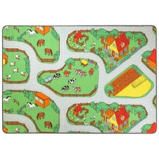 Spielteppich BAUERNHOF Kinderteppich Straßenteppich Auto Wohnteppich versch Größ