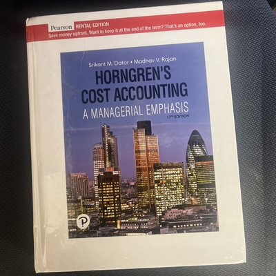 #ad Horngren#x27;s Cost Accounting A Managerial Emphasis 17th Edition HB Madhav V. Rajan $79.20