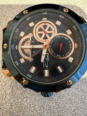 Daniel Steiger Chronograph Mens Blue and Gold Wristwatch Model 9188B-M