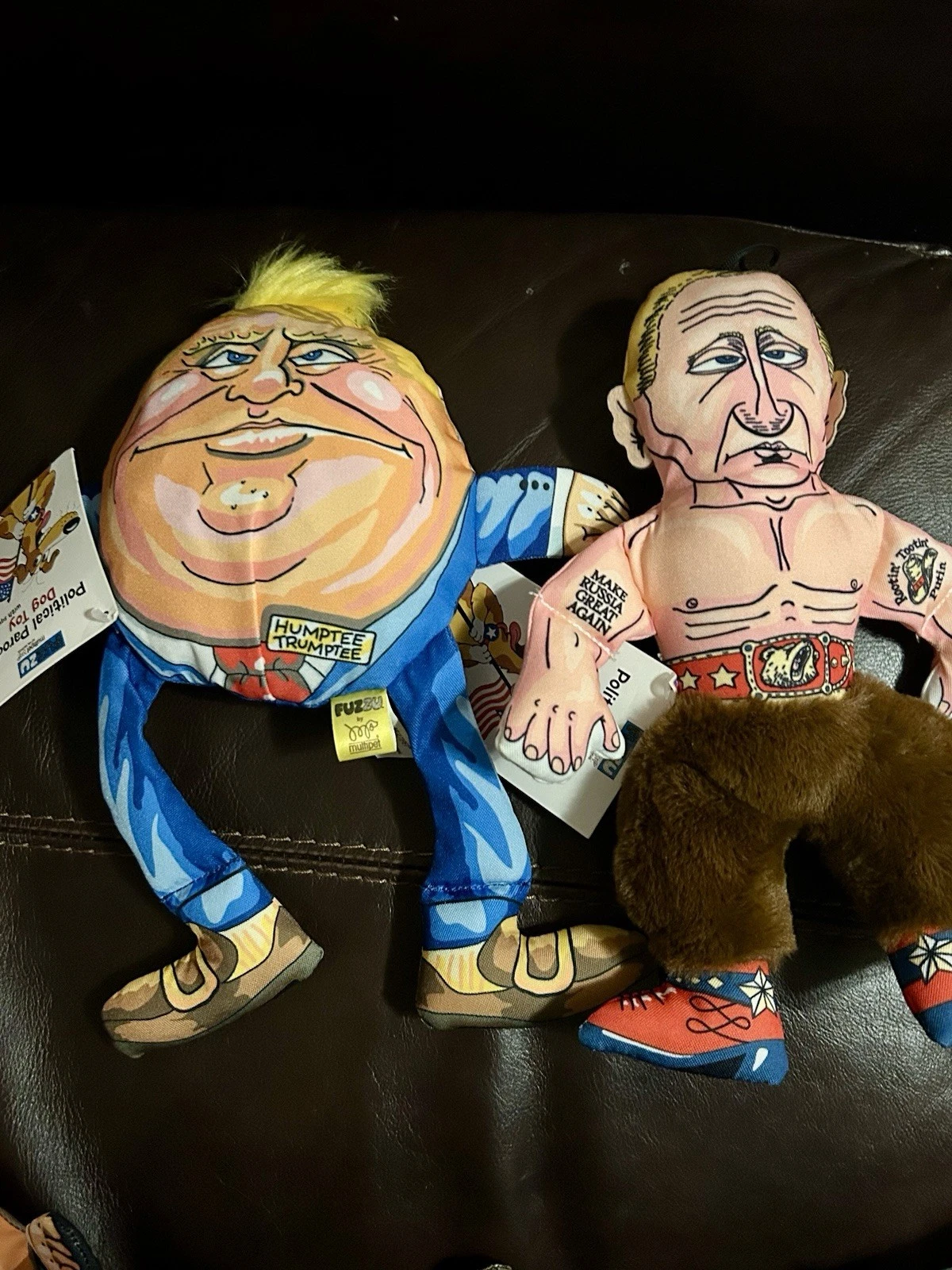 2 FUZZU Donald Trump Vladimir Putin Rootin' Tootin' Political Parody Squeakers