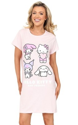 Nachthemd Damen Hello Kitty Rosa