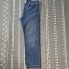 Levi's Mens Straight Fit Blue Medium Wash Denim Cotton Jeans 5-Pocket Logo — photo 4