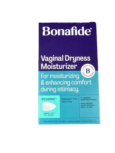 Bonafide Vaginal Dryness Moisturizer - 5 Revaree Suppositories Exp: 06/28