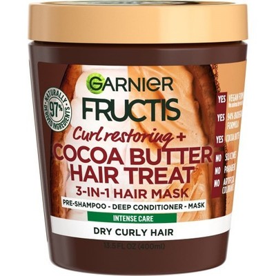 Garnier Fructis Curl Restoring Cocoa Butter Hair-Treat Nourishing 3-in-1 MASK
