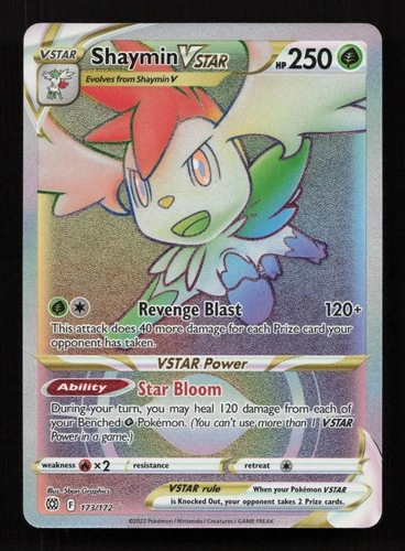 Shaymin VSTAR (Secret) 173/172 Secret Rare SWSH09: Brilliant Stars NM 2022