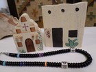 Sterling Southwest Navajo Pearls Cylinder Onyx Charoite Bead Squash 18" Necklace — photo 2