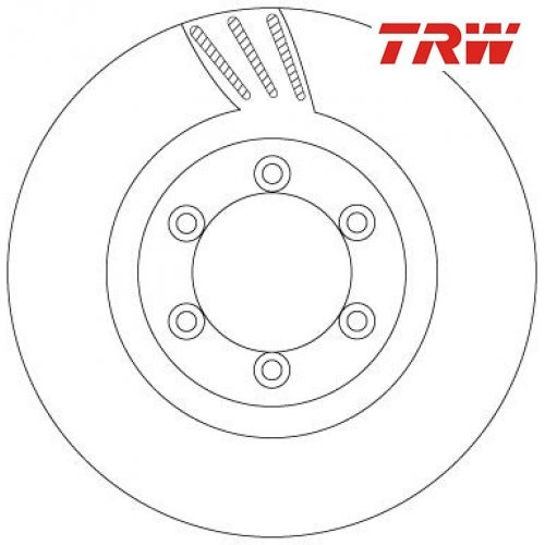 2 St. Bremsscheibe Trw DF6881 FüR Ssangyong Rexton/Rexton Ii-image