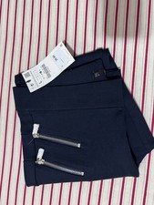 Zara Basic Collection L Black Women's Casual Zippers Pants High Waisted Brand Ne
