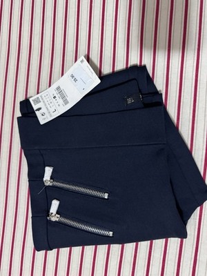 Zara Basic Collection L Black Women's Casual Zippers Pants High Waisted Brand Ne