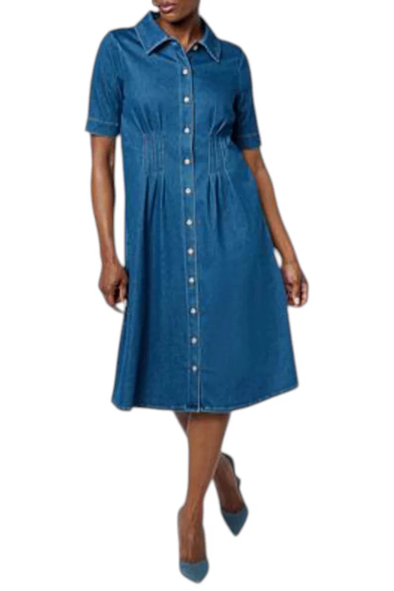 rock n roll denim dress & Buckle Strap Maxi – Hitch'n Post lovers23 Size:us 2 Add a touch of navy blue dress for