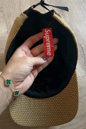 SS12 Supreme Foulard Camping Cap Jaune Logo Boite Chapeau Neuf Rétro 2012