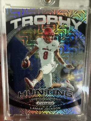 2024 Panini Prizm Draft Picks Trophy Hunting Lamar Jackson #TH-LJN /25