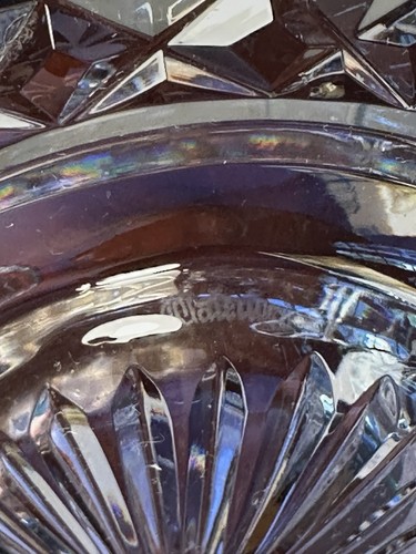WATERFORD CRYSTAL Master Cutter Heritage Oval Display Centerpiece Bowl IRELAND - Picture 12 of 12