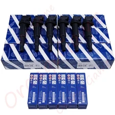 6 Pack OEM Ignition Coil & Spark plugs for BMW 128i 328i 335i 528i 535i X5 UF592