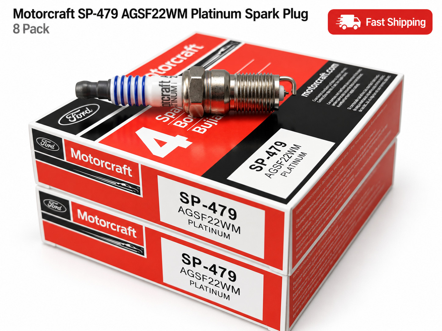 8PCS Genuine OEM Motorcraft SP479 AGSF22WM Spark Plugs 1998-2003 Ford F150 5.4L