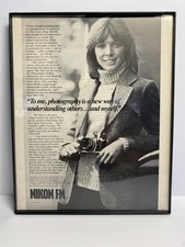 1979 Vintage Printed 8x10 Ad Wall Art Framed Nikon FM 1495 Camera Ad