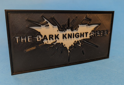 Batman: The Dark Knight Rises - 3D printed logo, desk or wall mount.