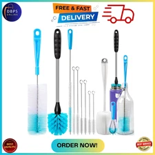 5 Pack Bottle Brush Cleaning Set，Long Handle Bottle Cleaner for Washing Narrow