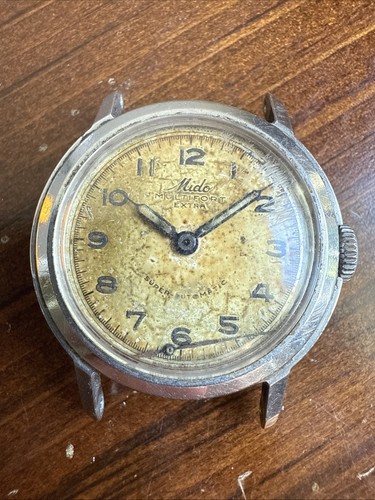 MIDO Multifort EXTRA Super Automatic Original Dial 50s S/S Bumper Rotor Patina