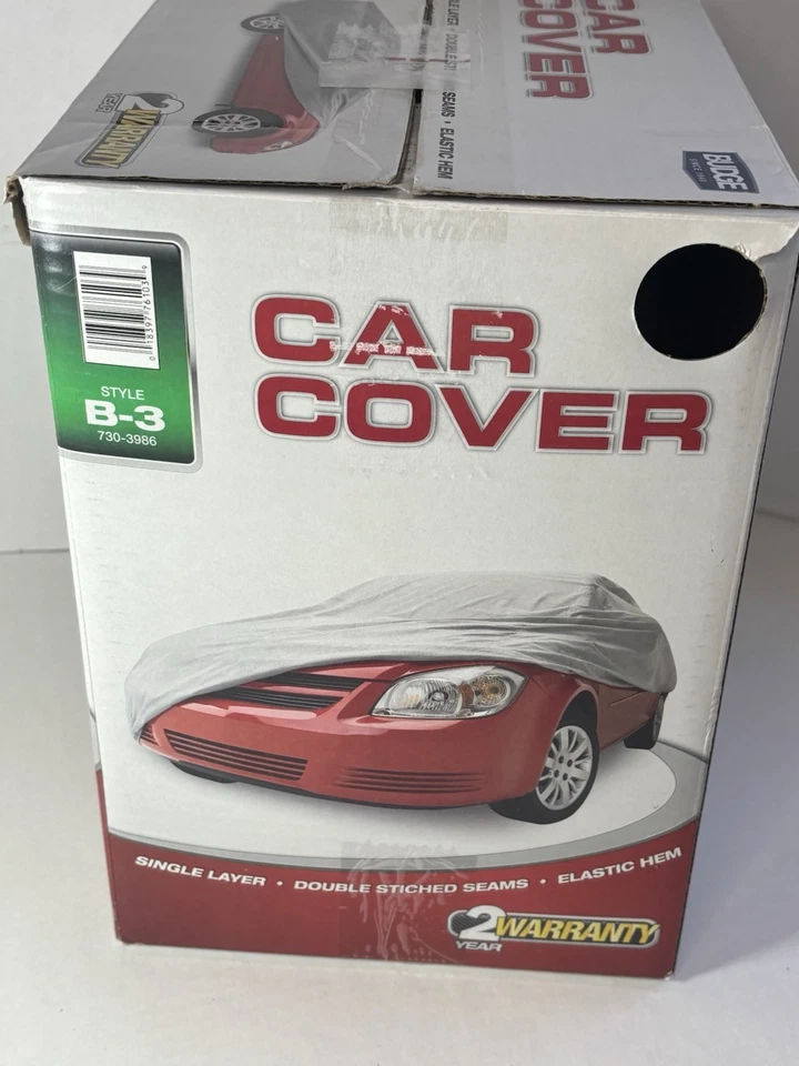 Cubierta de coche Budge tamaño 3 se adapta a sedanes de hasta 16'8" de largo con protección UV transpirable Foto 3 de 4