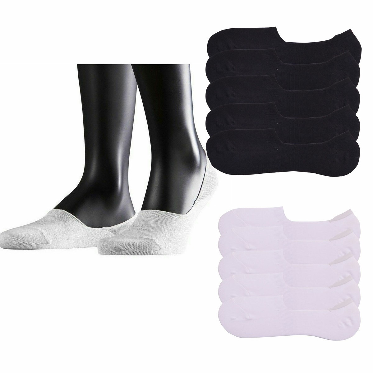 3,6x Ladies Invisible Socks Women Hidden Footies Trainer Sock Pumps  Ballerina