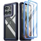 For Motorola Moto Edge 2025 Case | Poetic Shockproof with Built-in-Screen Blue