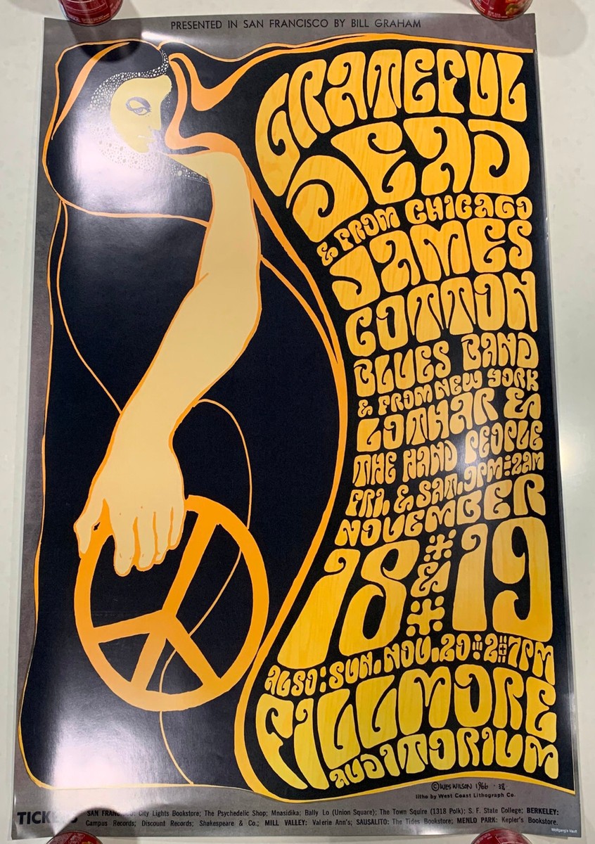 2010 5th 1966 Grateful Dead Concert Poster 24x37 Fillmore
