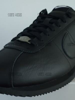 Men's Nike Cortez Prm Leather 2025 Triple Black All Black