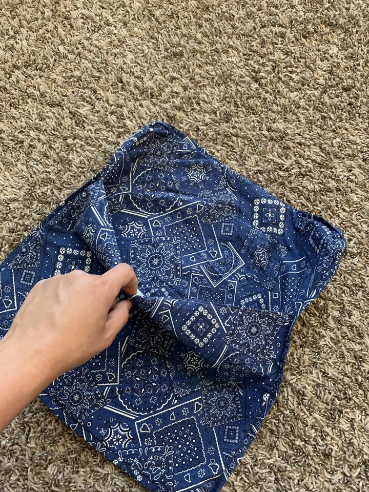 "Funda de almohada hecha a mano Country Texas arpillera falsa pañuelo de cachemira de 14,5""" Foto 4 de 4