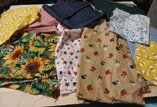 Lot BB Cotton Fabric Scraps Various Sizes Des...