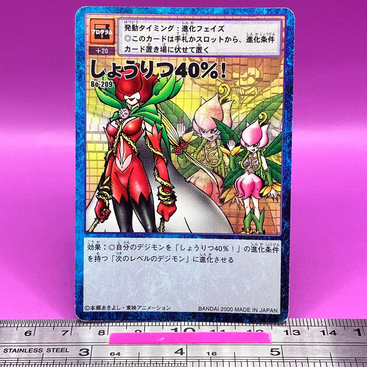 digimon card game 2000 Winning Percentage: 40%! Bo-209 Digimon Card Game 2000 Bandai TCG Japanese  #971