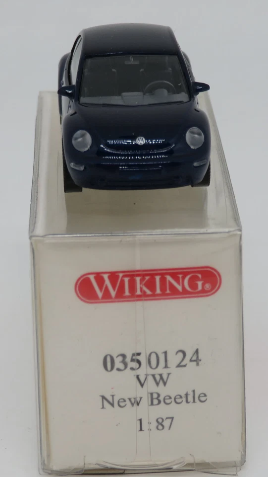 MICRO WIKING HO 1/87 VW VOLKSWAGEN NEW BEETLE BLEU NUIT IN BOX #0350124 - Photo 2/4