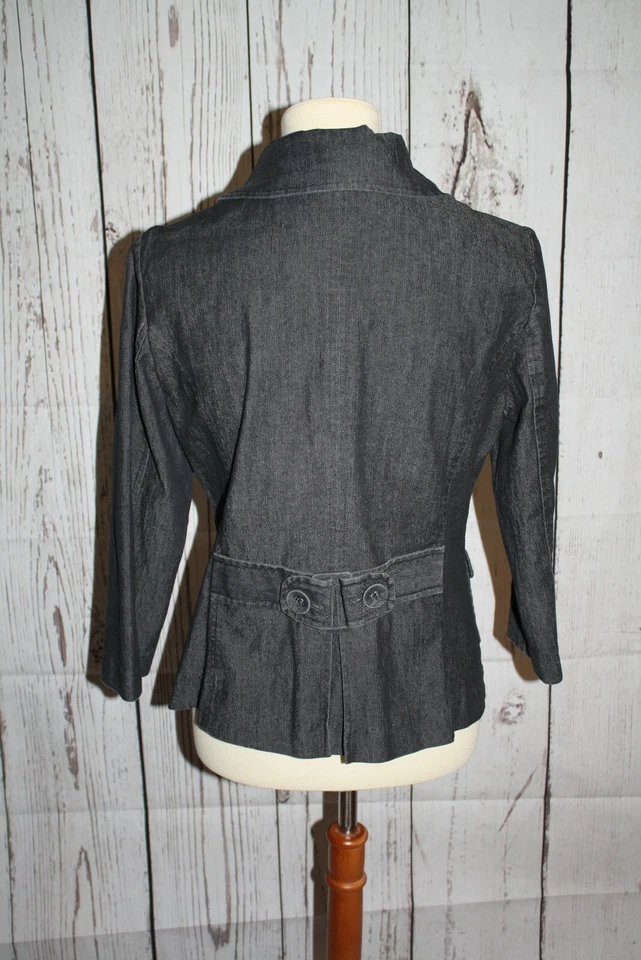 Chaqueta Blazer Carole Talla Pequeña Mediana Denim Ligera Súper Elastizada Azul Oscuro Foto 2 de 2
