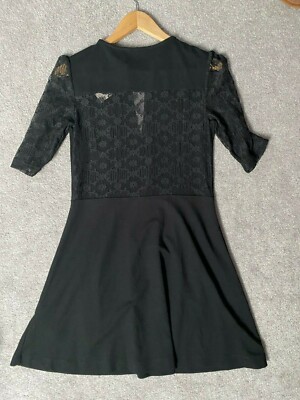 NWT FRENCH CONNECTION Dress Black sz 8 Lace Back A-line Sheer Knit $168 | eBay NWT FRENCH CONNECTION Dress Black sz 8 Lace Back A-line Sheer Knit $168 | eBay
