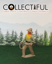 CRESCENT VINTAGE LEAD FIGURE - COWBOY - WITH LASSO    814