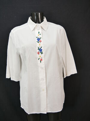 Size 42 costume blouse white blouse Perry cotton with great embroidery tb6738