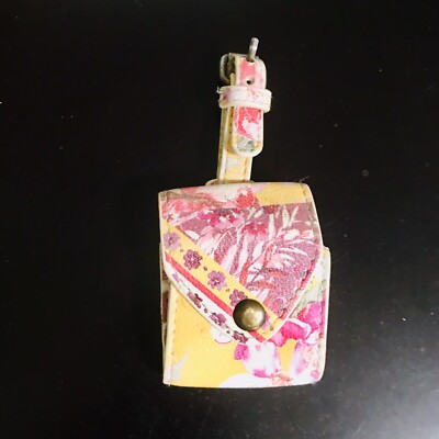 Airpod Case Anthropologie X Kachel Rosina Pink Yellow snap buckle