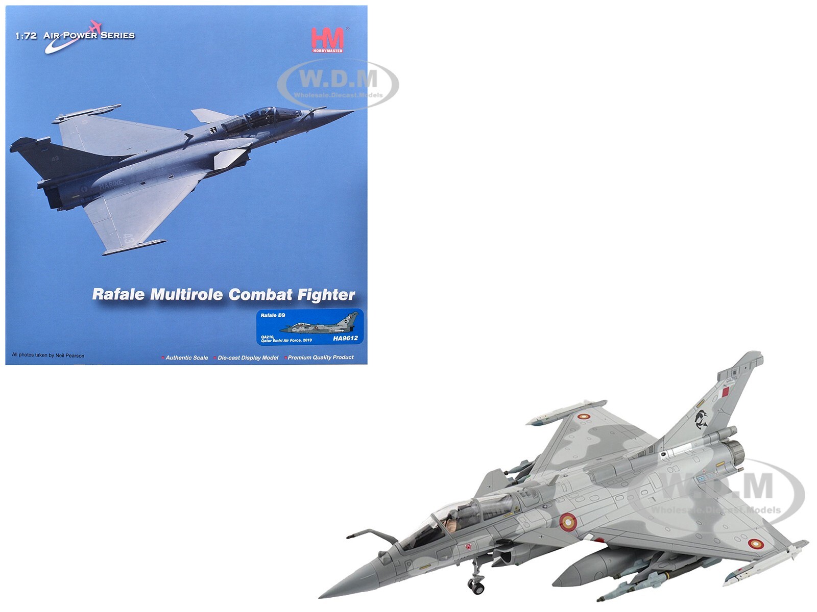 САМОЛЕТ DASSAULT RAFALE EQ ВВС КАТАРА ЭМИРИ 172 ОТ HOBBY MASTER HA9612 26490₽
