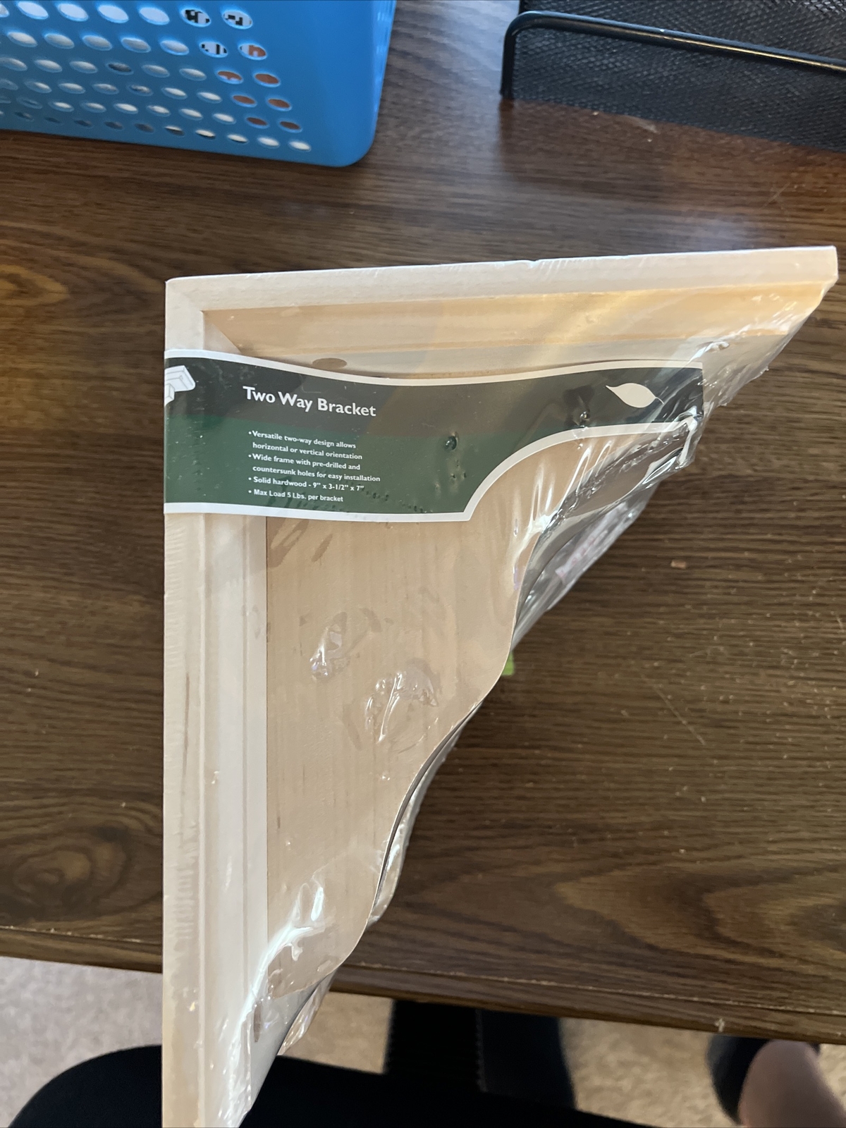 Waddell CR370 5 lbs. Capacity Natural Hardwood Shelf Bracket 7 L x 3.5 W in.