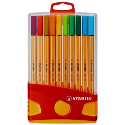 Stabilo Point 88 Fineliner Pen 0.4mm 20 Color Set Parade Casing - Germany