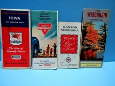 VTG. MAPS 1 CONOCO DENVER, 1 MOBIL IOWA, 1 WISCONSIN, 1 TEXACO KANSAS & NEBRASKA
