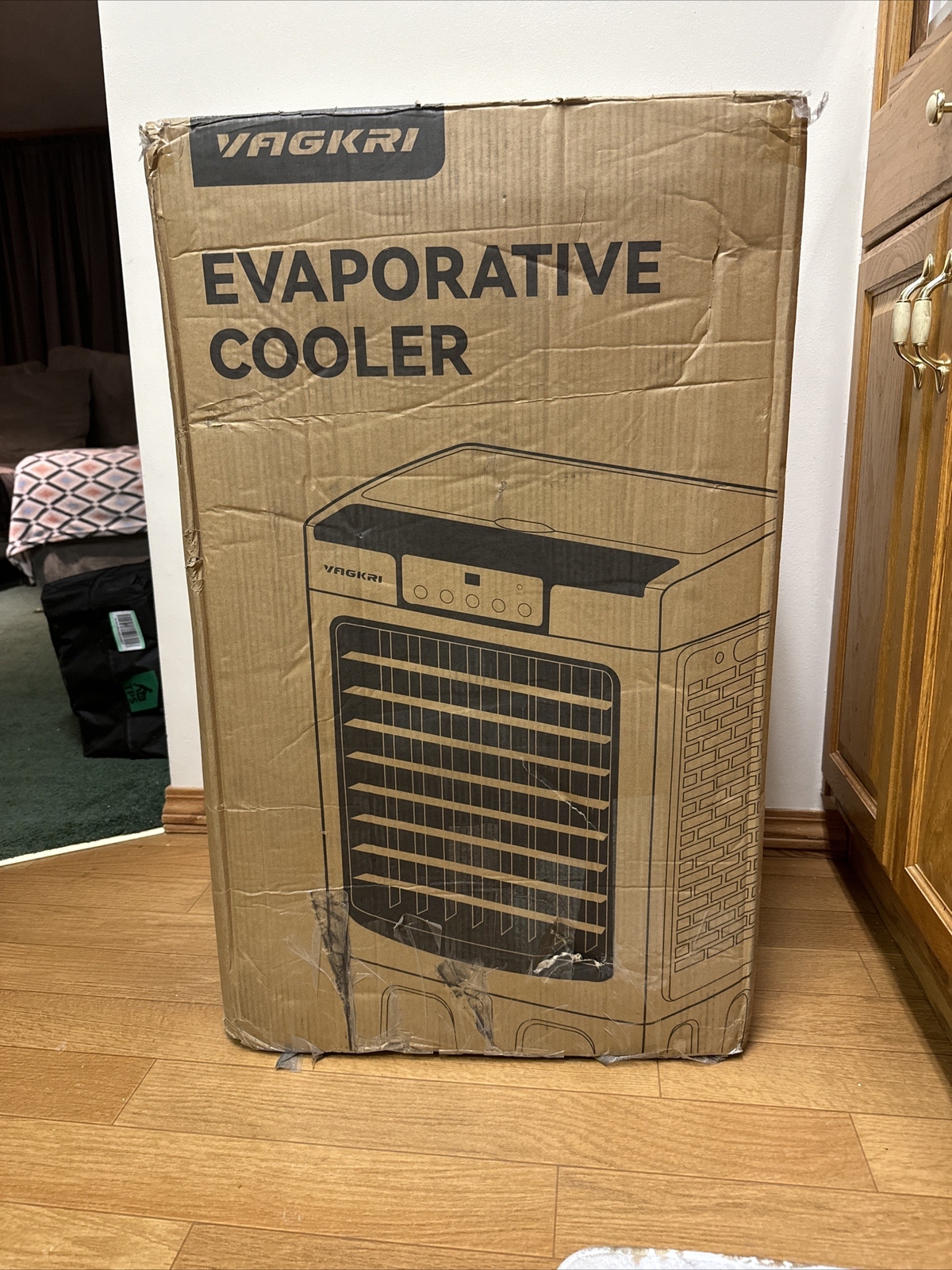 Evaporative Cooler, VAGKRI 2100CFM Air Cooler, 120°Oscillation Swamp