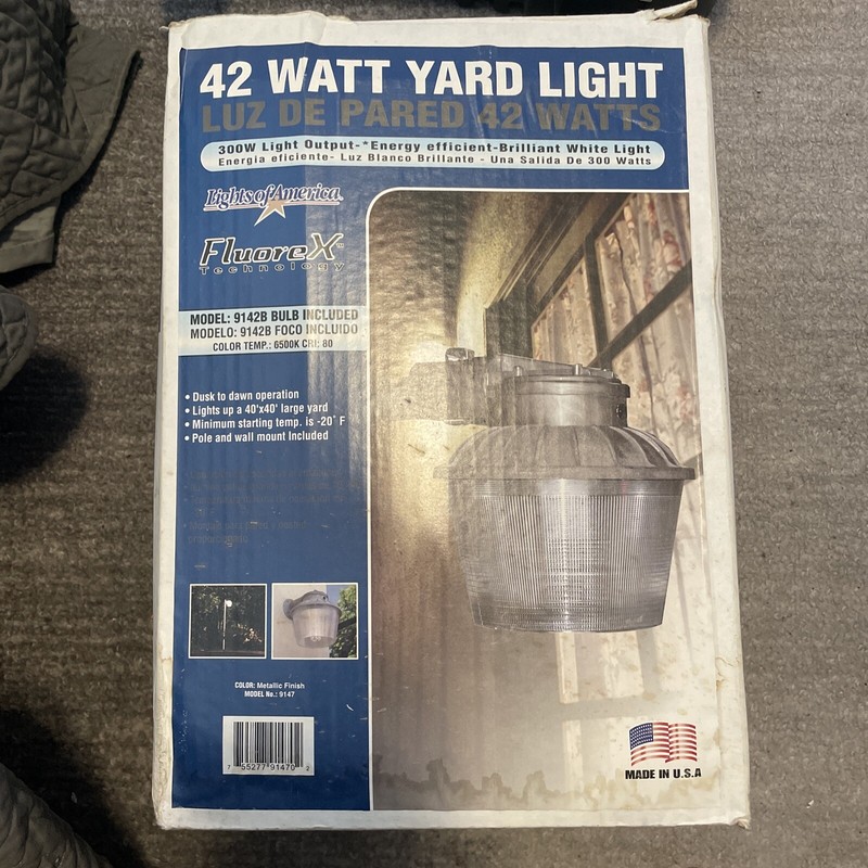 Lights Of America - 42 Watt Yard Light - Untested- As Pictured