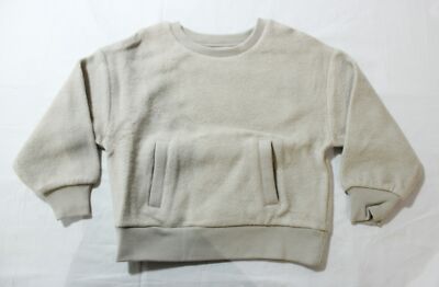 Pehr Toddler Unisex Teddy Fleece Dropped Shoulder Sweatshirt IW4 Stone Size 3T