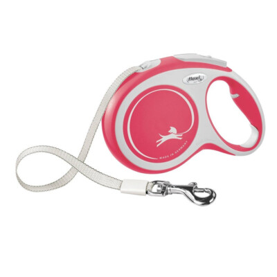 FLEXI Automatische Leine New Comfort M Band 5 m bis 25 kg Farbe Rot