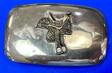 Horse Saddle -Cowboys Cowgirls Two Tone Usa Made Belt Buckle
