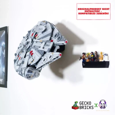 WONDERPRINT.EU / GECKOBRICKS Halterung Halter Stand Base passend für LEGO Millennium Falcon 75257 75389 75105