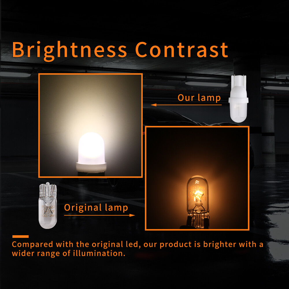 ADT Warm White 3000k Anti-Ghosting AC DC 6.3V LED 194 T10 #555 1 LED 5050 SMD LE - Foto 4